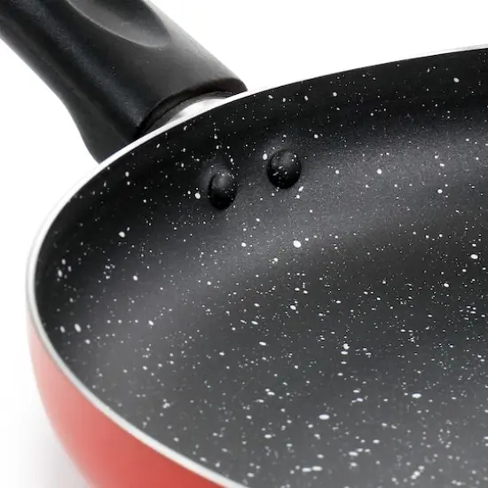 Oster Luneta 9.5" Red Aluminum Nonstick Frying Pan {3}