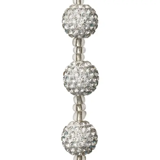 Silver Rhinestone Round Beads, 12mm by Bead Landing&trade; {1}
