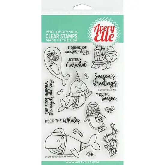 Avery Elle Joyeux Narwhal Clear Stamps {1}
