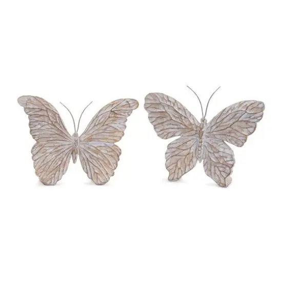 7.5" Carved Butterfly Shelf Sitter Set {6}