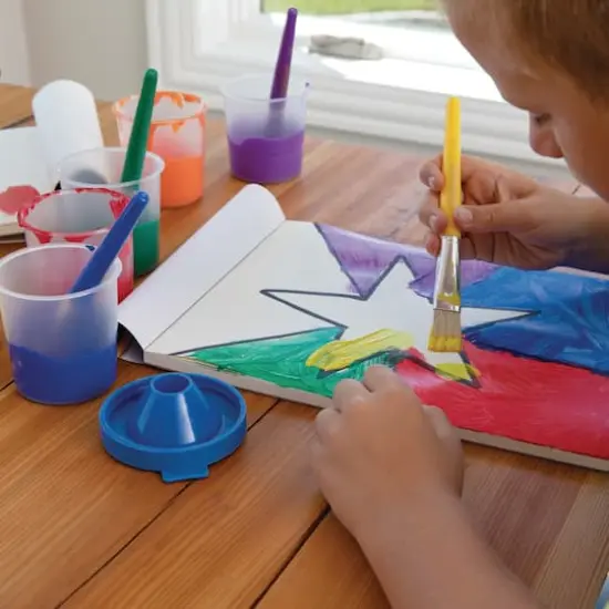 Creativity Street&reg; No-Spill Round Paint Cups with Colored Lids, 2 Packs of 10 {7}