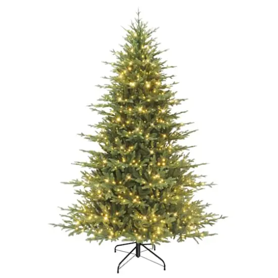 7.5ft. Pre-Lit Dorchester Fir Artificial Christmas Tree, Dual Color LED Lights {1}