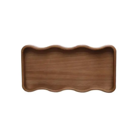 15.75" Brown Wave Wood Tray by Ashland&reg; {4}
