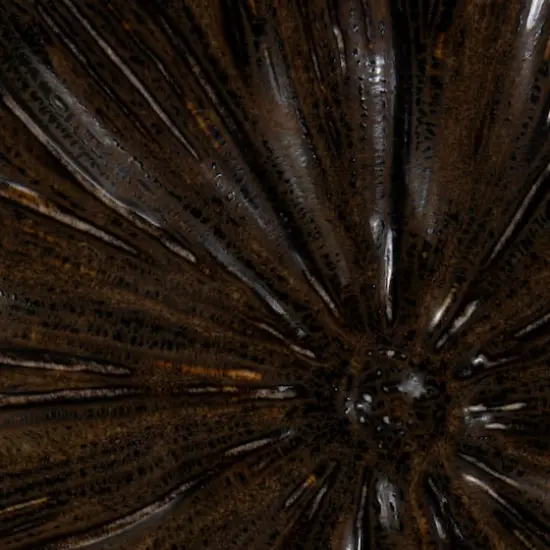 Hello Honey® 6.5" Brown Glaze Stoneware Flower Plate, 4ct. {6}