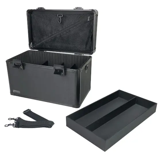 Vaultz Black Tactical Divided Storage Box {2}