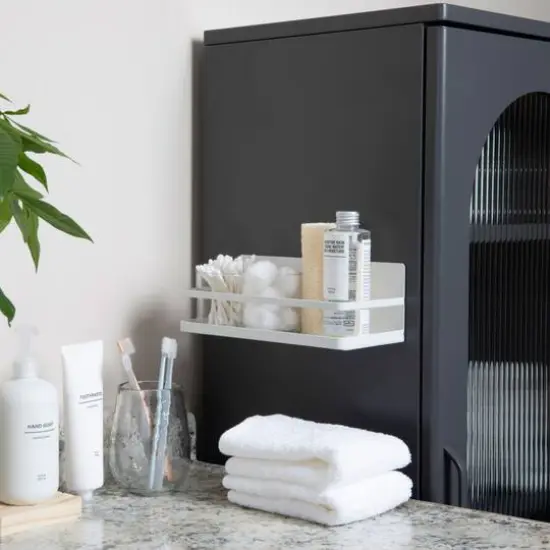 Household Essentials 10" Metal Magnetic Spice Organizer White {3}