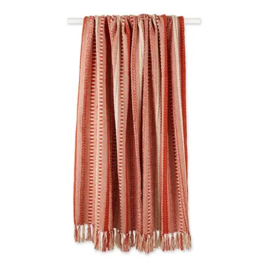 DII&reg; Vintage Red Braided Stripe Throw {7}