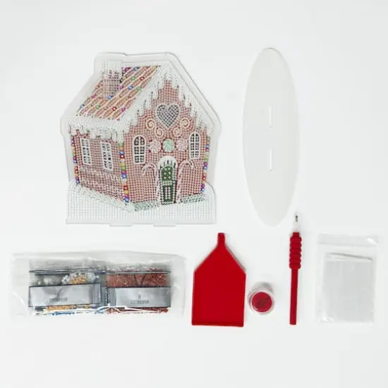 8" x 7.75" Gingerbread Diamond Art Table Topper Kit by Make Market® {3}