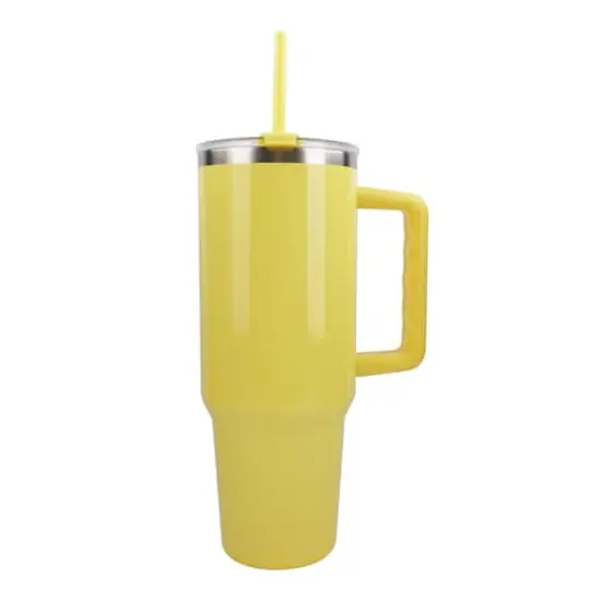 40oz. Neon Stainless Steel Insulated Tumbler by Celebrate It&trade; Yellow {1}