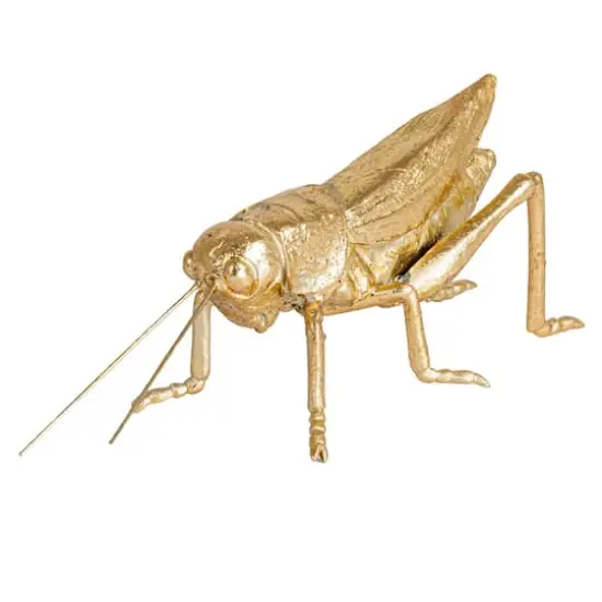 Hello Honey&reg; 5.5" Gold Gilded Garden Grasshopper D&eacute;cor {1}