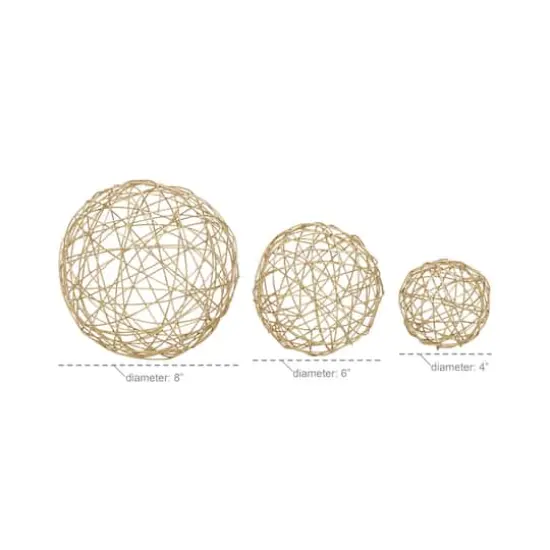 CosmoLiving by Cosmopolitan Gold Metal Contemporary Geometric Sculpture Set {5}