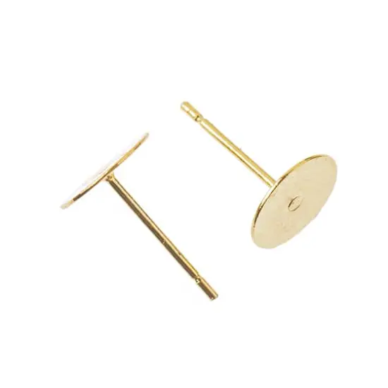 8mm Earring Posts, 20ct. by Bead Landing&trade; 18K Gold Plated {4}