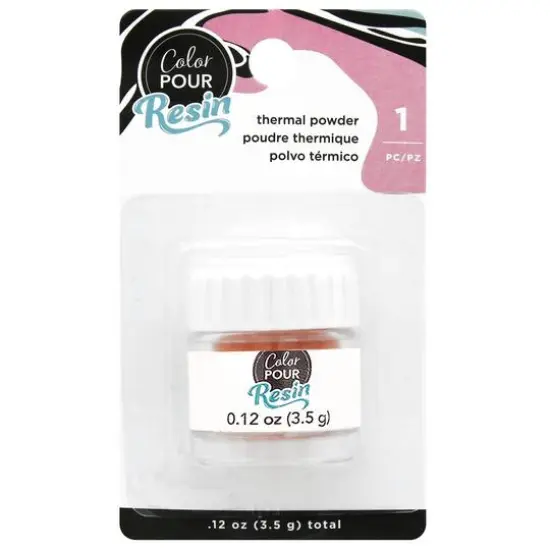 Color Pour Resin Orange Yellow Pigment Thermal Powder, 0.12oz. {1}