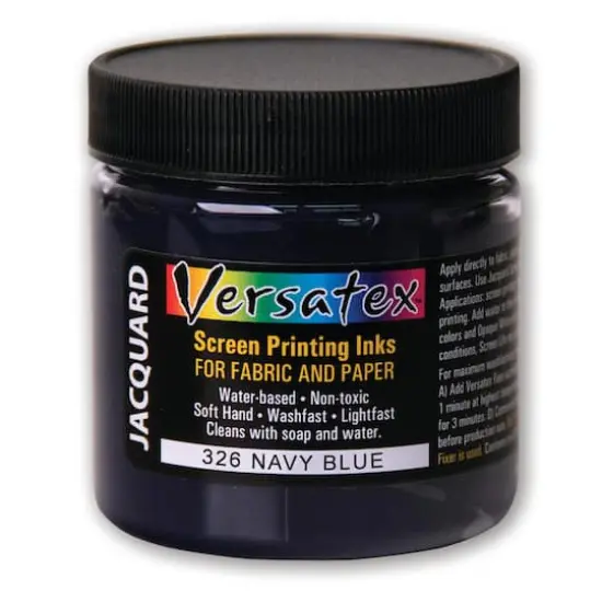 Jacquard Versatex Screen Printing Ink, 4oz. 326 Navy {1}