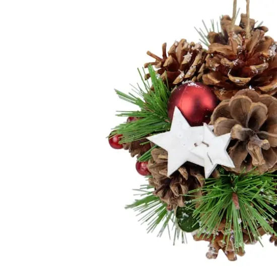 6" Pine Cones, Stars & Balls Ornament {5}