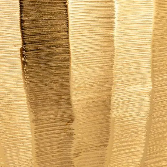 Hello Honey&reg; 8.5" Gold Aureate Creased Metal Planter {10}