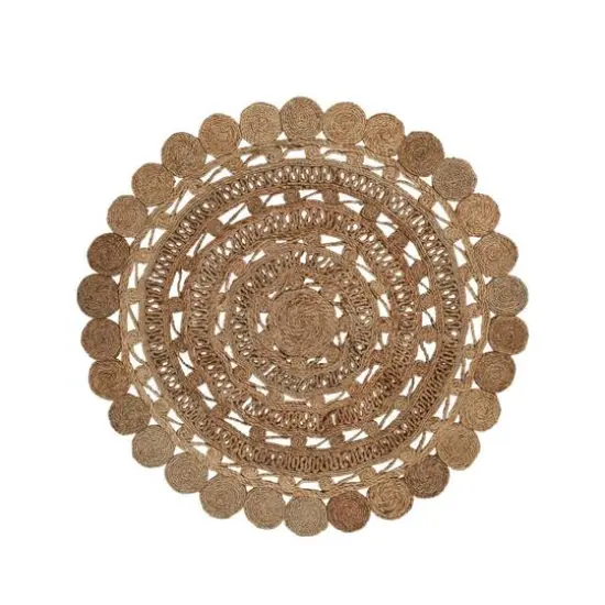 Hello Honey&reg; Natural Boho Hand Woven Jute Rug, 48" {3}