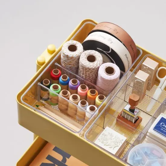 Clear Storage Bin with Dividers by Simply Tidy&trade; {5}