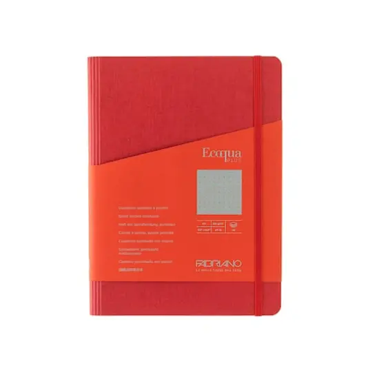 Fabriano&reg; Ecoqua Plus Dotted A5 Hidden Spiral-Bound Notebook Red {4}