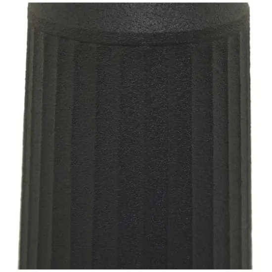 Black Metal Grooved Vase 8" x 8" x 30" {4}