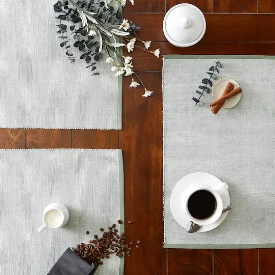 DII&reg; Eco-Friendly Fine Ribbed Placemats, 6ct. Artichoke {4}