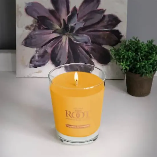 Root Candles 10.5oz. Large Scented Honeycomb Veriglass Jar Candle Tangerine Lemongrass {3}
