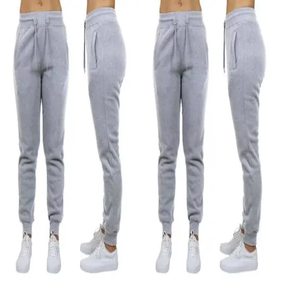 Galaxy by Harvic Women's Relaxed Fit Fleece-Lined Jogger Sweatpants 2 Pack Gray/Gray {1}