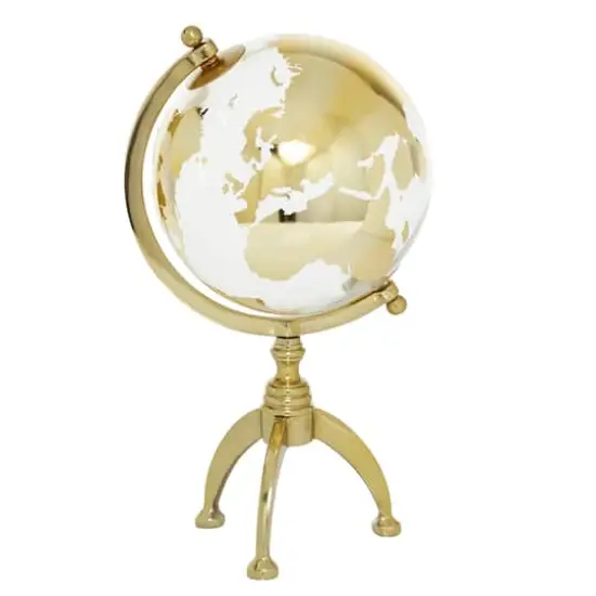 15" Gold Aluminum Glam Globe {1}