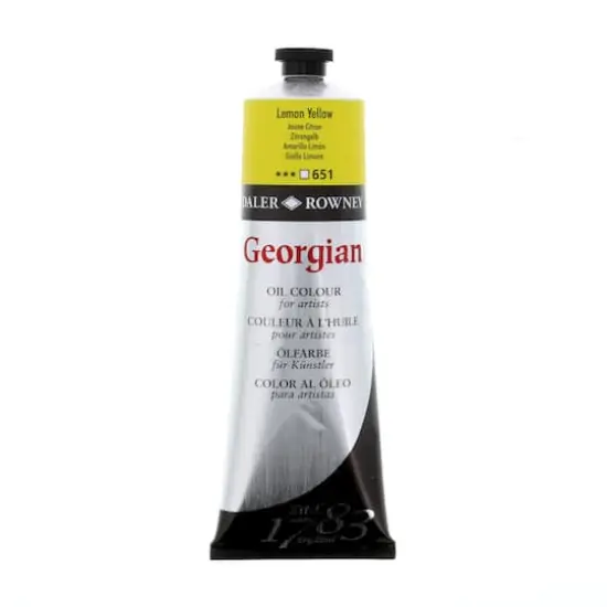 Daler-Rowney&reg; 225mL Georgian Oil Paint Lemon Yellow {1}