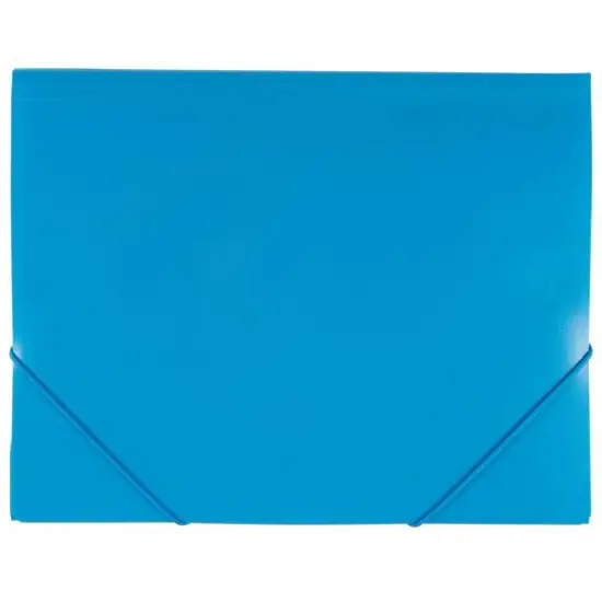 JAM Paper 9.5" x 12.375" Action Case Letter Booklet Plastic Portfolio Blue {1}