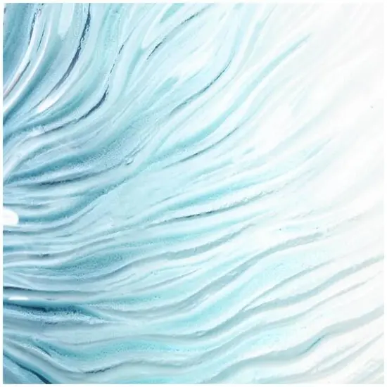 18" Blue Ombre Starburst Glass Charger with Wavy Edge {4}