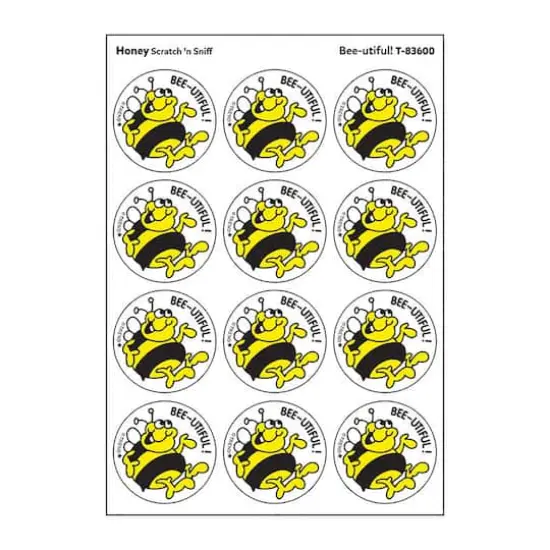 TREND Enterprises&reg; Bee-utiful! Honey Scented Stickers, 6 Packs of 24 {3}