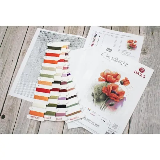 Luca-S The Poppy Flowers Counted Cross Stitch Kit {4}