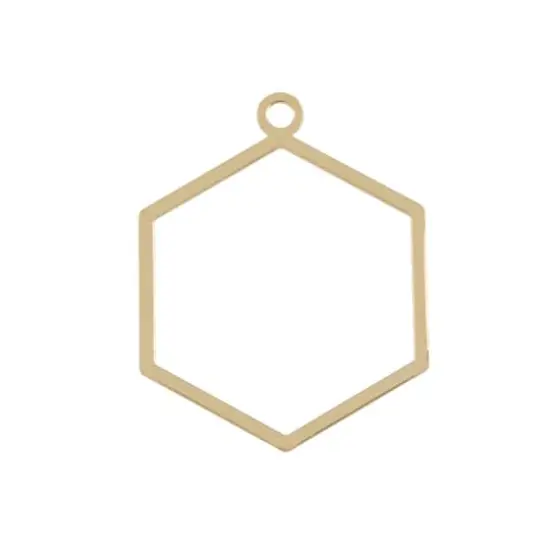 Gold Hexagon Connectors by Bead Landing&trade; {1}