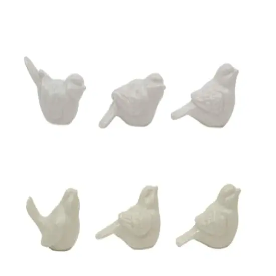 Hello Honey&reg; 3" White Ceramic Birds Set {1}