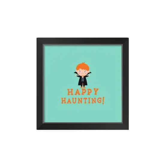 Haunting Vamp Black Framed Print Wall Art {1}
