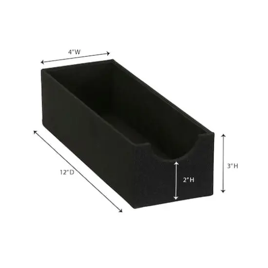 Household Essentials Narrow Drawer Organizers, 2ct. Black {5}