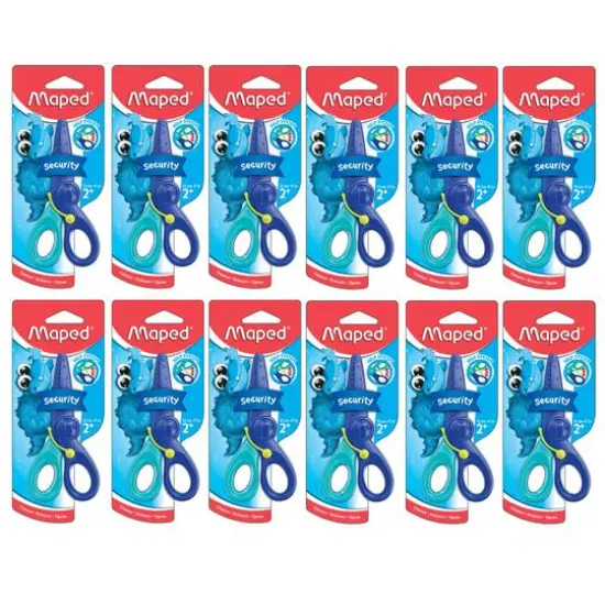 Maped&reg; Kidicut 4.75" Spring-Assisted Plastic Safety Scissors, 12ct. {1}