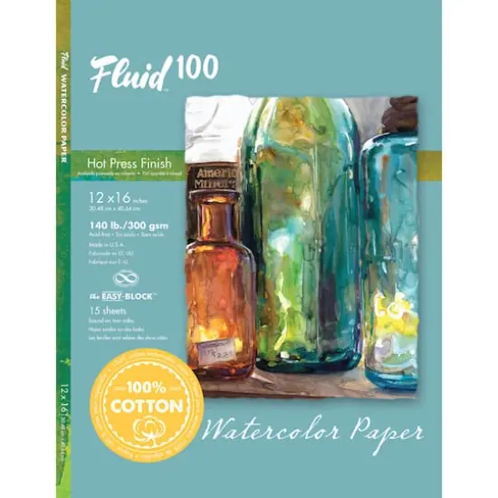Global Art Fluid 100&trade; Hot Press Watercolor Paper Block {2}