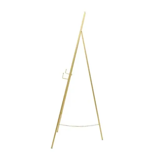 55.5" Gold Metal Geometric 3-Tier Display Easel {5}