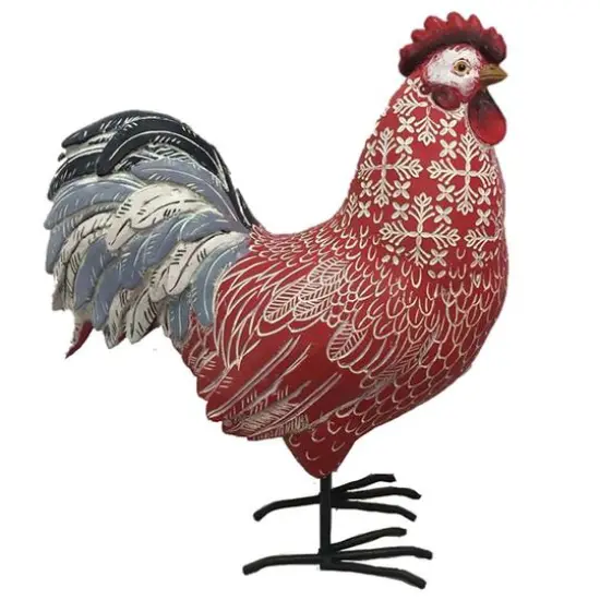 Santa's Workshop 10" Rhode Island Red Rooster {1}