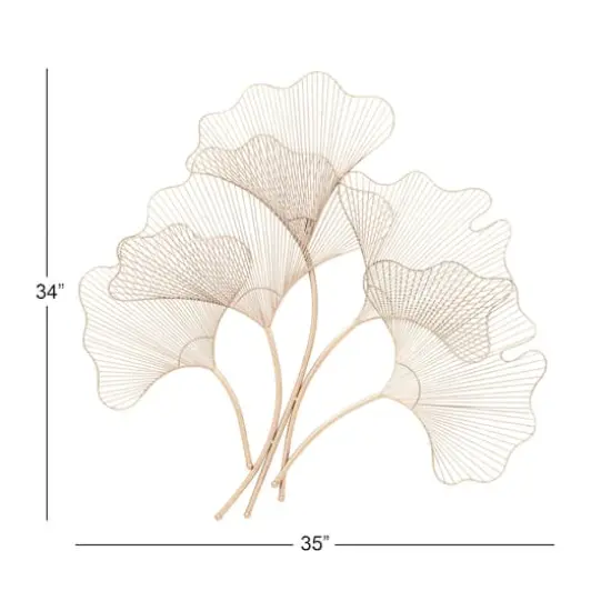 Copper Metal Glam Floral Wall Decoration {6}