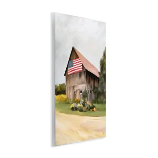 Stupell Industries Rural Americana Home Countryside Farm Flag Painting Wall Plaque Art {4}