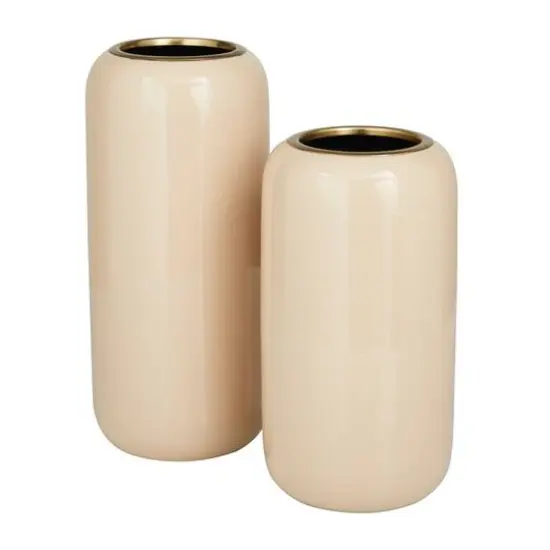 Metal Vase Set Cream {8}