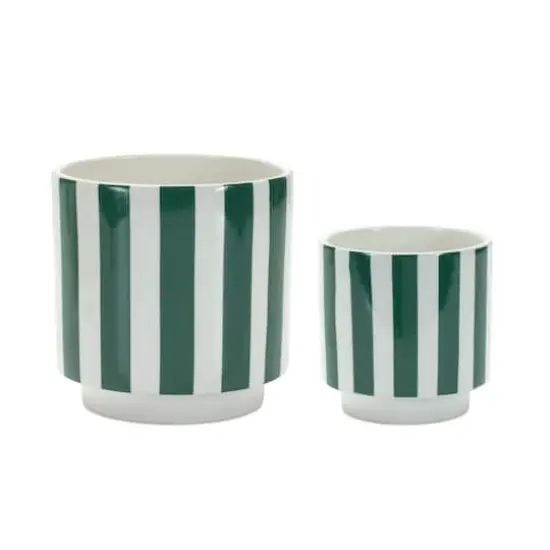 Decorative Striped Pot Set {1}