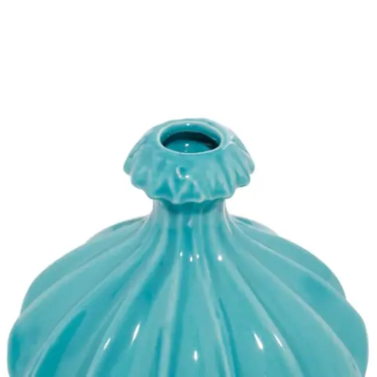 Blue Stoneware Modern Vase Set {8}