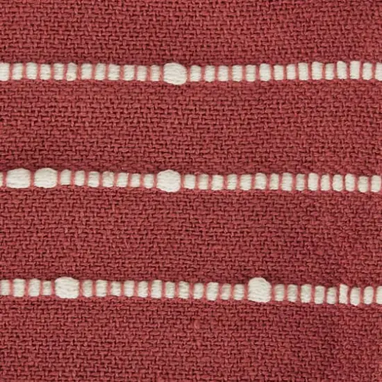 DII&reg; White Slub Stripe Throw Clay/Off-White {5}