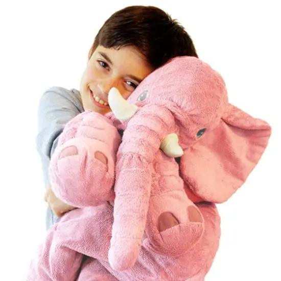 Toy Time Pink Stuffed Elephant Plush Friend {3}