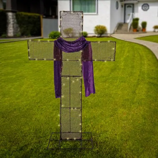 5ft. Pre-Lit LED Easter Cross {3}
