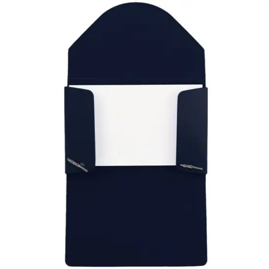 JAM Paper Plastic Business Card Holder Case Navy Blue Solid {5}